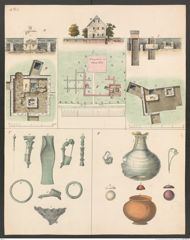 Seite 17 des Tafelbandes "Abbildungen der bey den Alterthumsgræbern zu Hallstatt aufgefunden Antiquitäten", Signatur 12.903 f